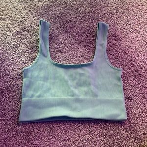 sassy shortcake mint ribbed square neck tank